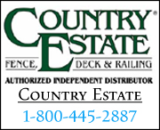 Country Estate: Fence, decking and railing.
